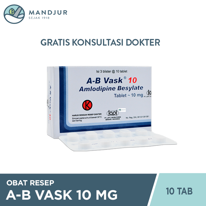 A-B Vask 10 Mg 10 Tablet