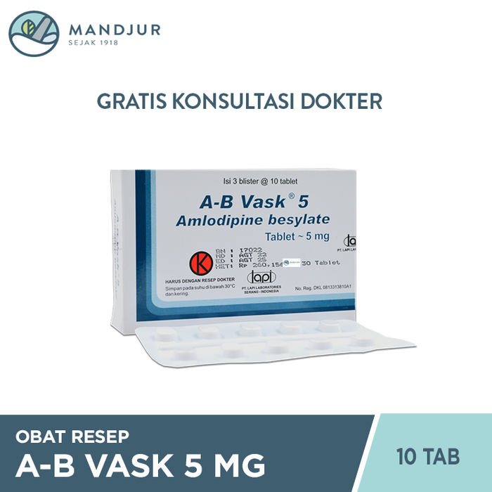 A-B Vask 5 Mg 10 Tablet