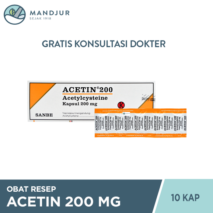 Acetin 200 Mg 10 Kapsul