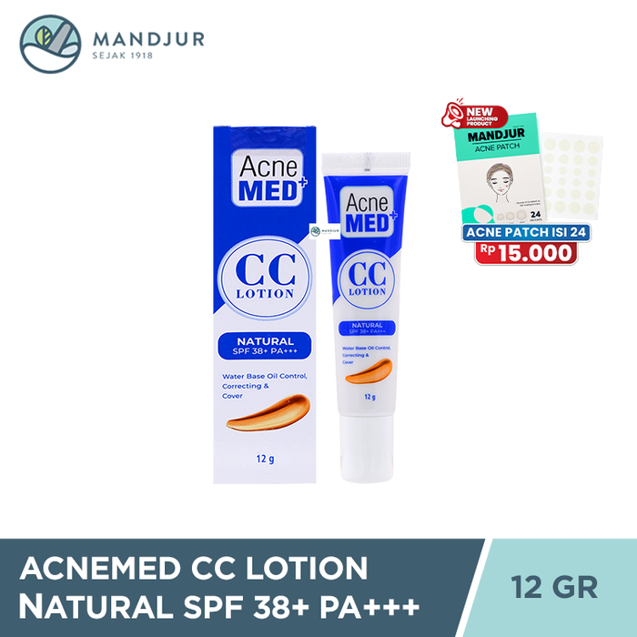 Acnemed CC Lotion Natural SPF 38+ PA+++ 12 Gr