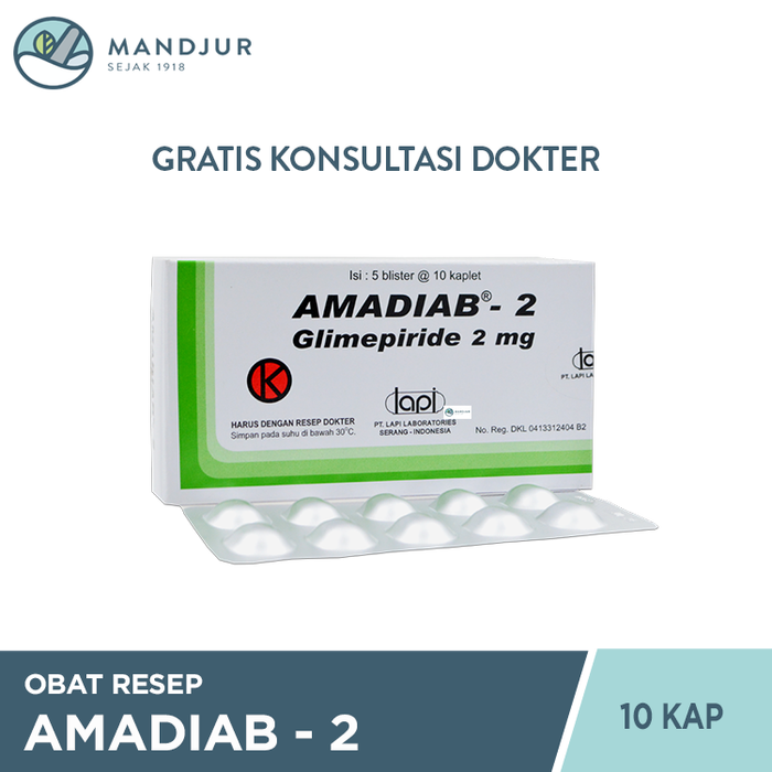 Amadiab 2 mg 10 Kaplet