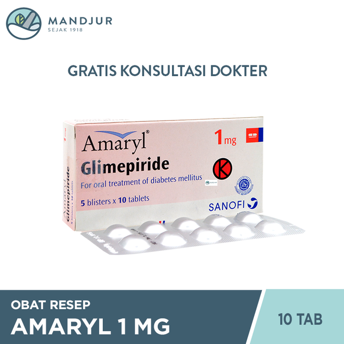 Amaryl 1 Mg 10 Tablet