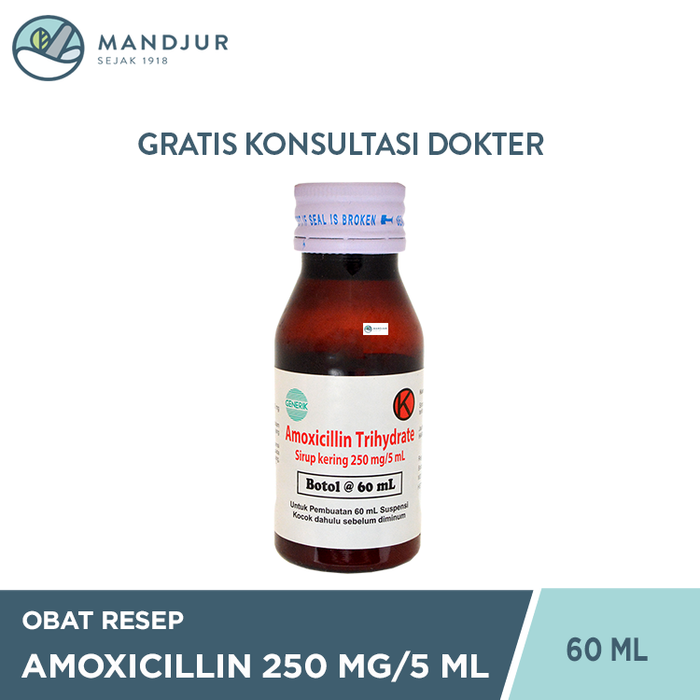 Amoxicillin Dry Sirup 250 mg/5 ml 60 ml