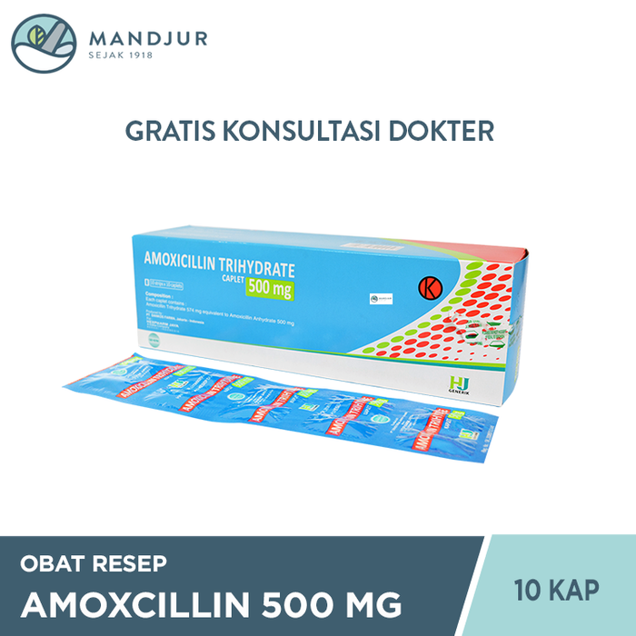 Amoxicillin 500 Mg Strip 10 Tablet