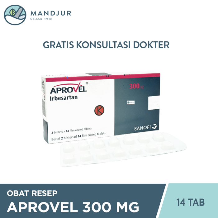 Aprovel 300 Mg Strip 14 Tablet