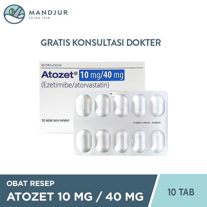 Atozet 10 mg/40 mg 10 Tablet