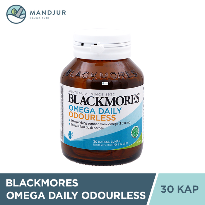 Blackmores Omega Daily Odourless 30 Kapsul Lunak