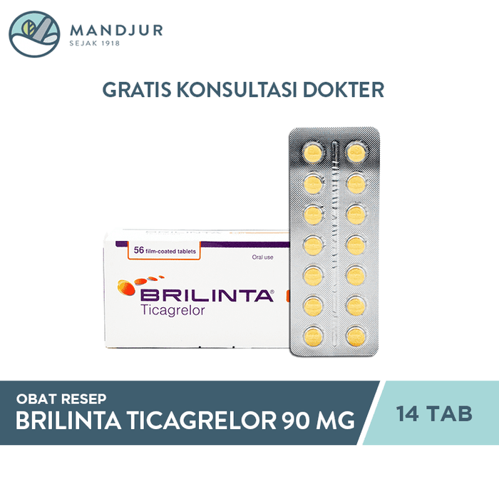 Brilinta 90 Mg 14 Tablet - Apotek Mandjur