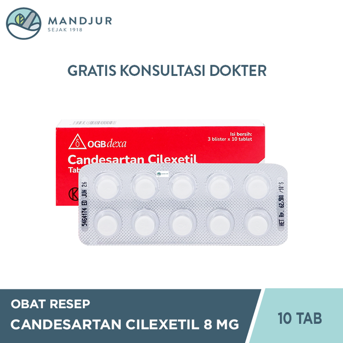 Candesartan Cilexetil 8 mg Strip 10 Tablet