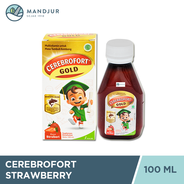 Cerebrofort Gold Rasa Strawberry 100 mL