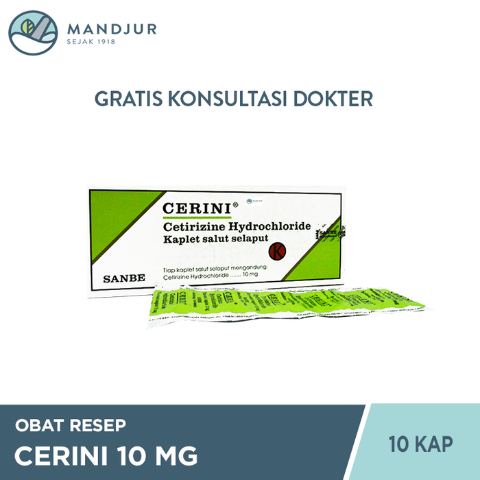 Cerini 10 Mg Strip 10 Kapsul