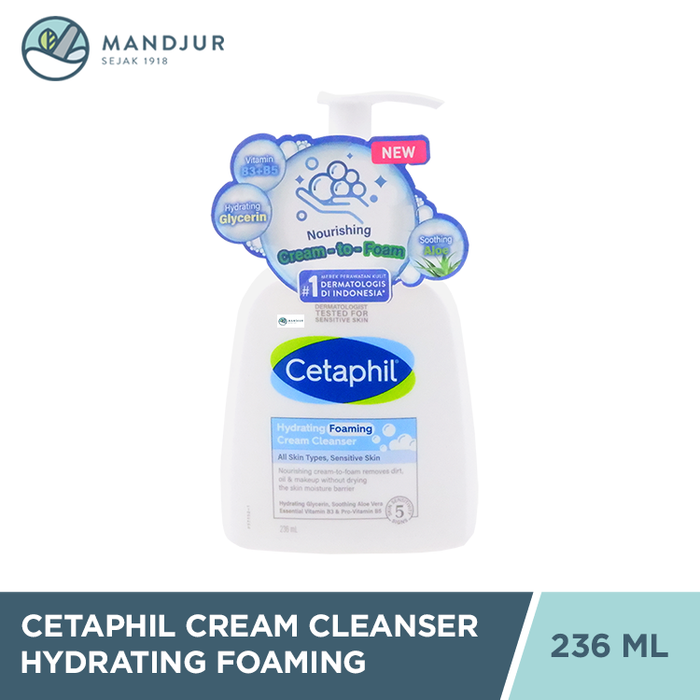 Cetaphil Hydrating Foaming Cream Cleanser 236 mL