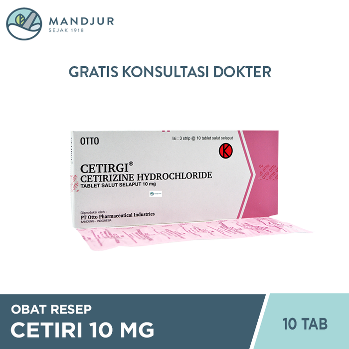 Cetirgi 10 Mg 10 Tablet