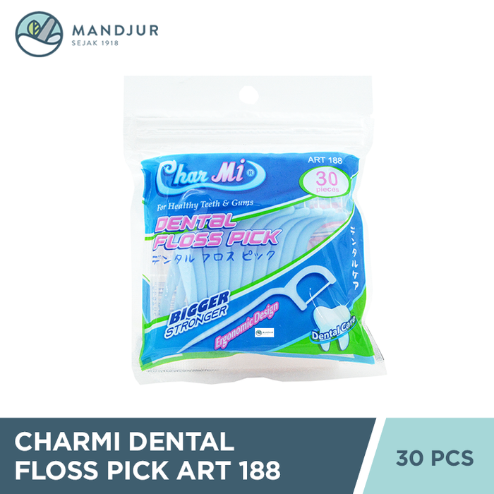 Charmi Dental Floss Pick Art 188 Isi 30 Pcs