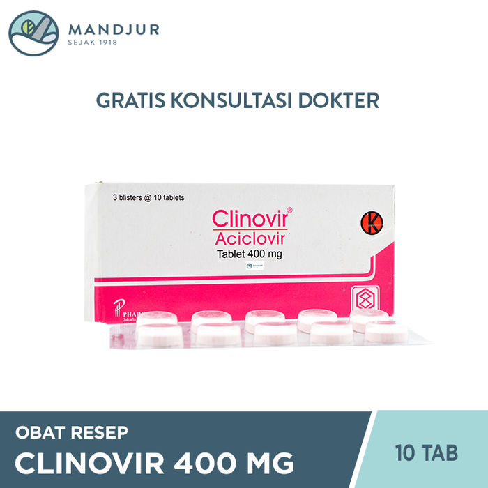 Clinovir 400 mg 10 Tablet