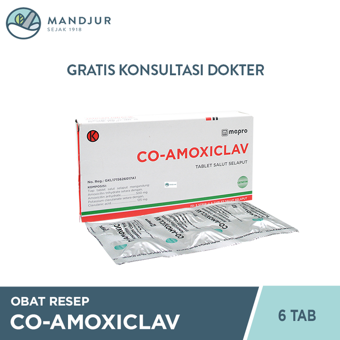 Co Amoxiclav 625 Mg 6 Tablet