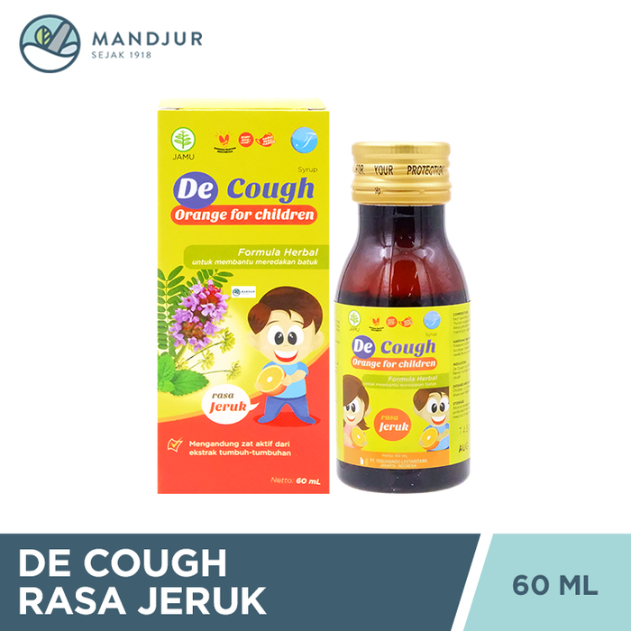 De Cough Rasa Jeruk Sirup Anak 60 mL