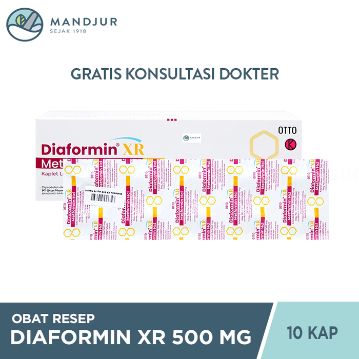 Diaformin XR 500 mg 10 Kaplet