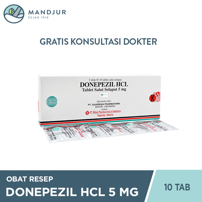 Donepezil Hydrochloride 5 Mg 10 Tablet