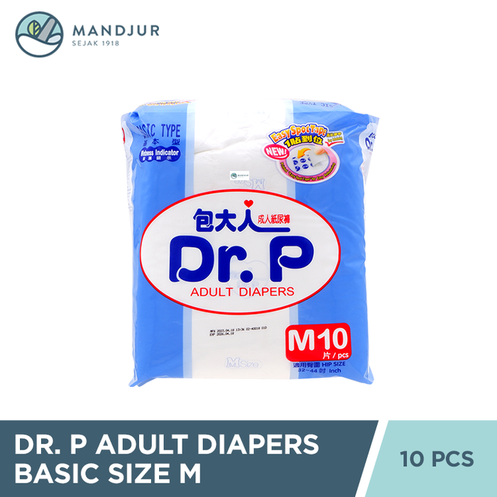 Dr. P Adult Diapers Basic Size M10