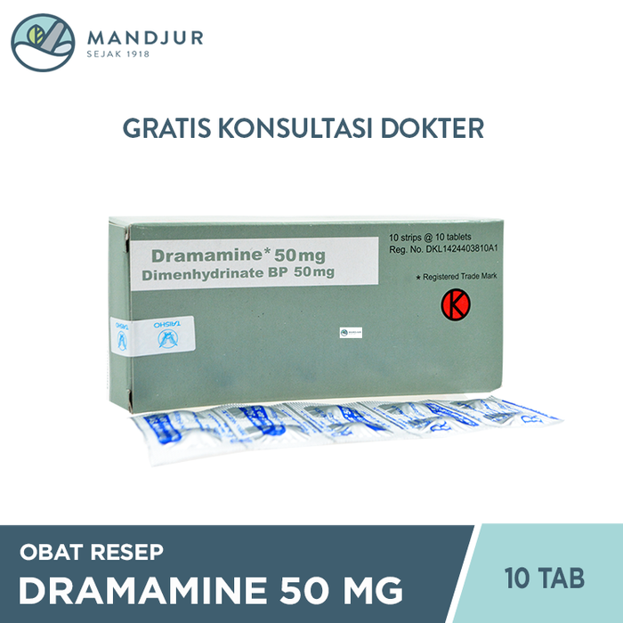 Dramamine 50 mg 10 Tablet