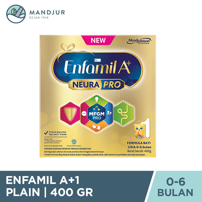 Enfamil A+ Tahap 1 Susu Formula Bayi Plain 400 gr