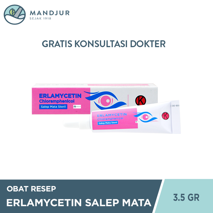 Erlamycetin 1% Salep Mata 3.5 G