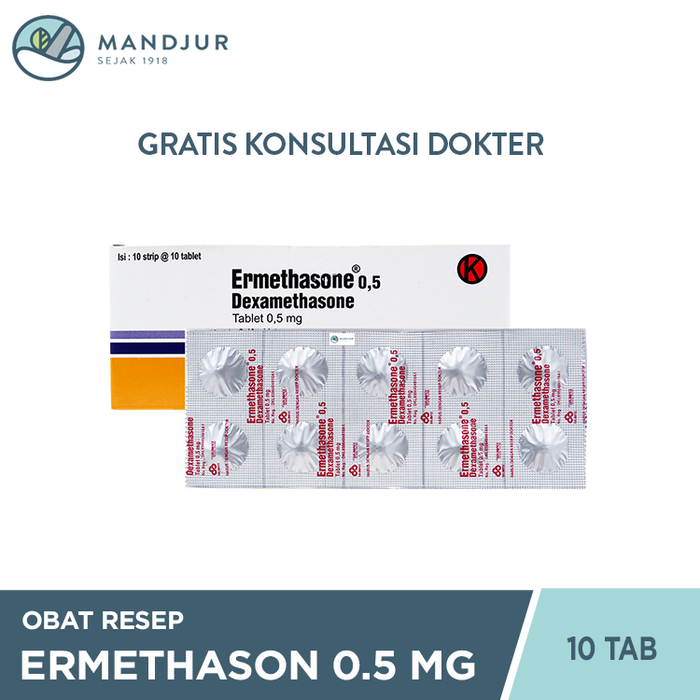 Ermethasone 0.5 mg 10 Tablet