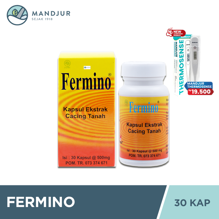 Fermino (Kapsul Ekstrak Cacing Tanah) 30 Kapsul