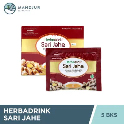 Herbadrink Sari Jahe - Minuman Serbuk Pengahangat Tubuh