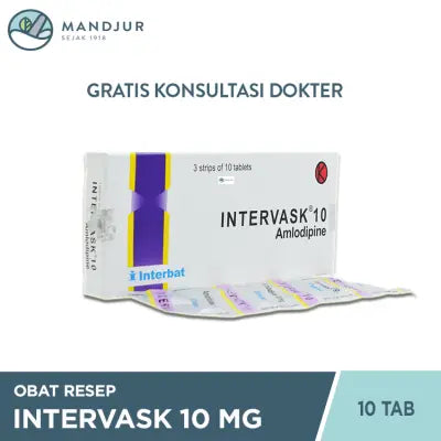 Intervask 10 Mg 10 Tablet