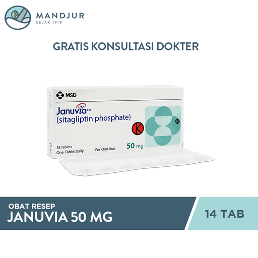 Januvia 50 Mg 14 Tablet - Apotek Mandjur