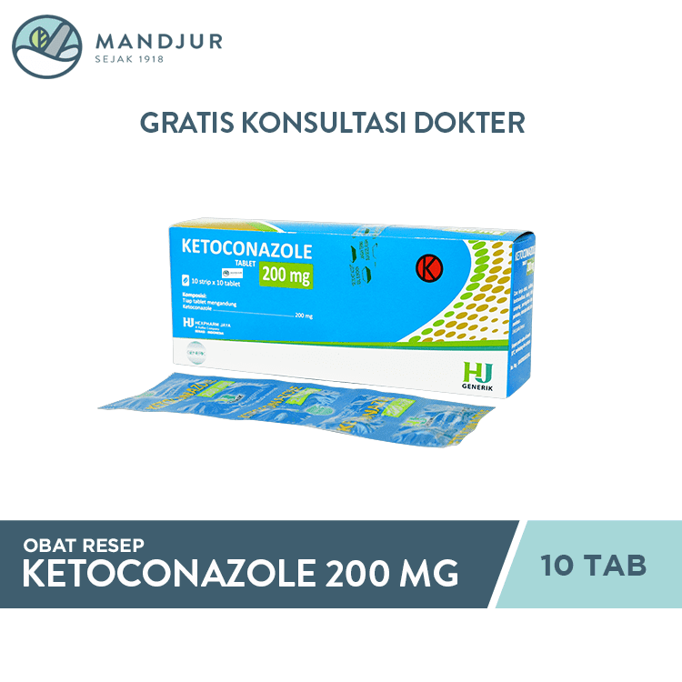 Ketoconazole 200 Mg Strip 10 Tablet — Apotek Mandjur