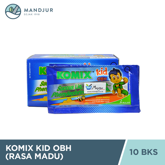 Komix Kid OBH (Rasa Madu) - Dus isi 10 Sachet