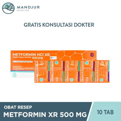 Metformin XR 500 Mg 10 Tablet