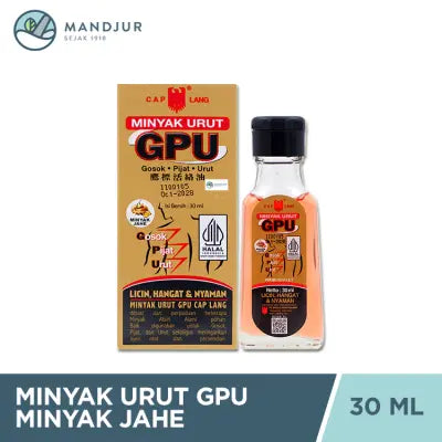 Minyak Urut GPU Cap Lang Minyak Jahe 30 mL