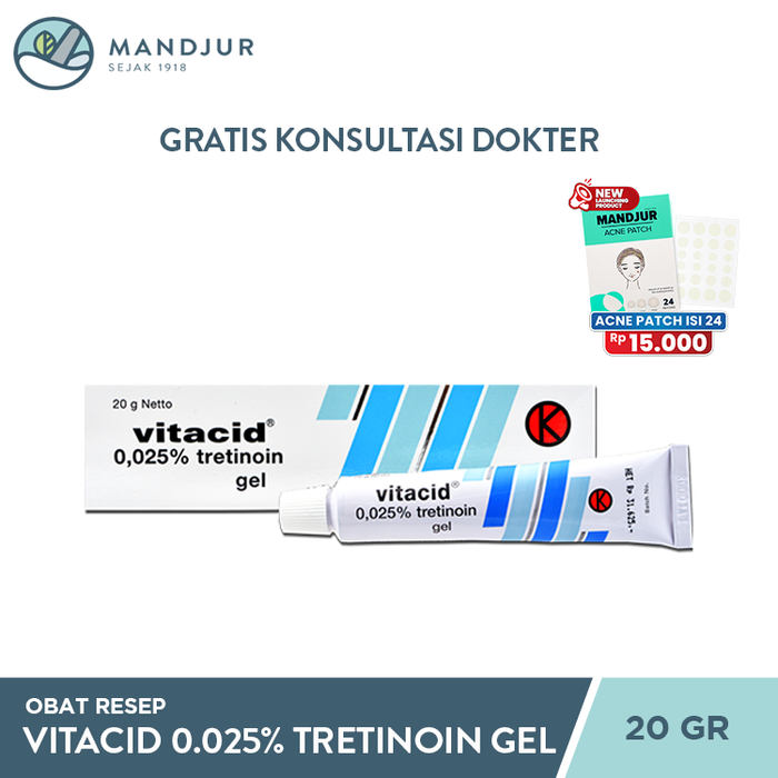 Vitacid 0.025% Gel 20 G