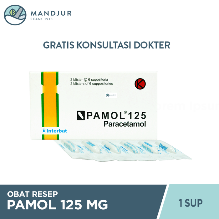 Pamol Suppositoria 125 Mg