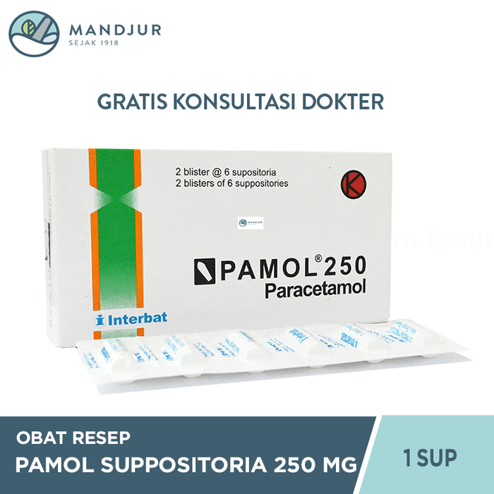 Pamol Suppositoria 250 Mg