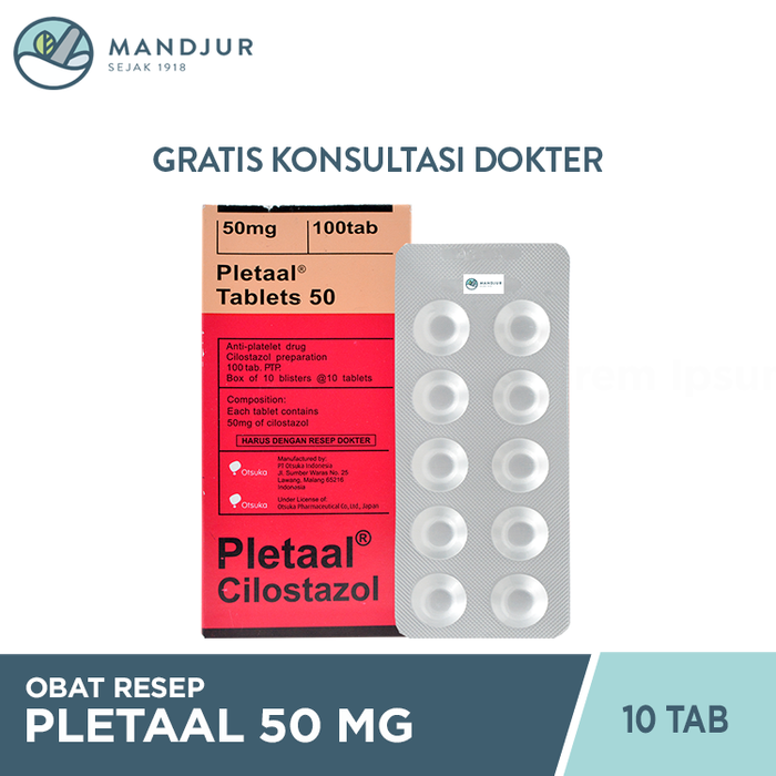 Pletaal 50 mg 10 Tablet