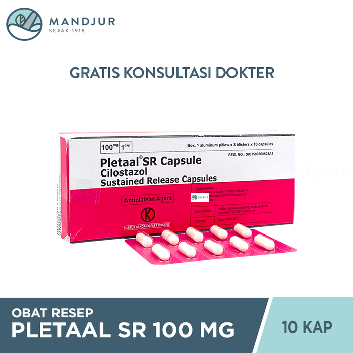 Pletaal SR 100 mg 10 Kapsul