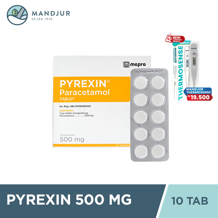 Pyrexin 500 mg 10 Tablet