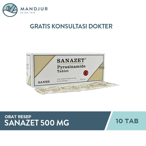 Sanazet 500 mg 10 Tablet - Apotek Mandjur