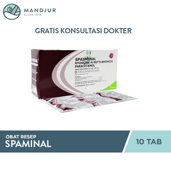 Spasminal Strip 10 Tablet - Apotek Mandjur