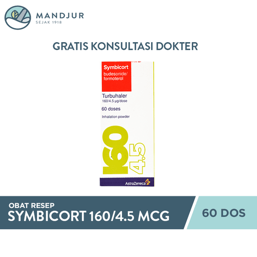 Symbicort 160 mcg/4.5 mcg Turbuhaler 60 Dosis - Apotek Mandjur