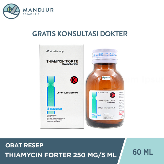 Thiamycin Forte 250 mg/ 5 ml Dry Sirup 60 ml