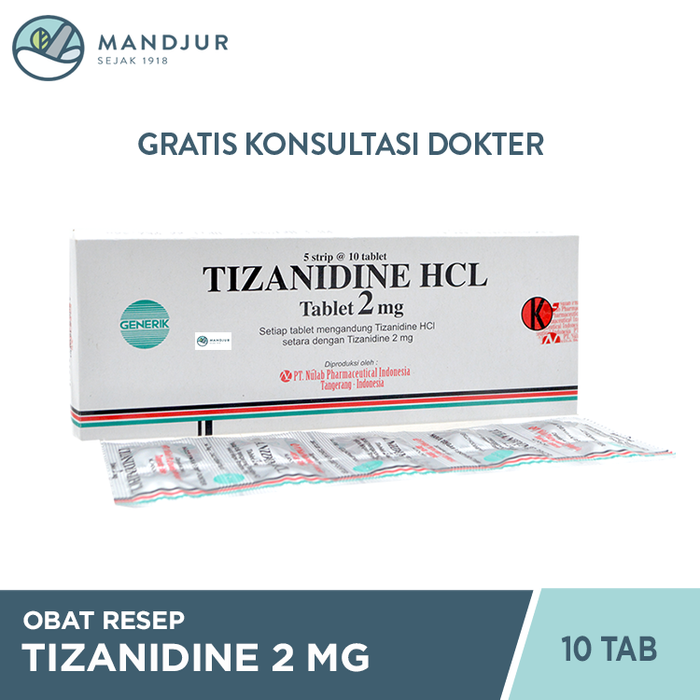 Tizanidine 2 mg 10 Tablet