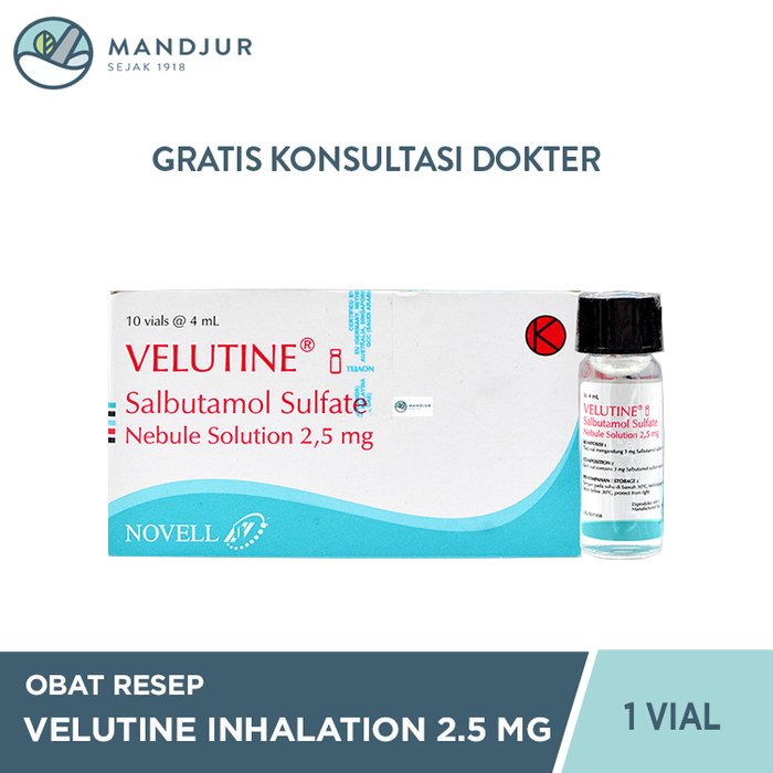 Velutine Inhalation Solution 2.5 mg 1 Vial