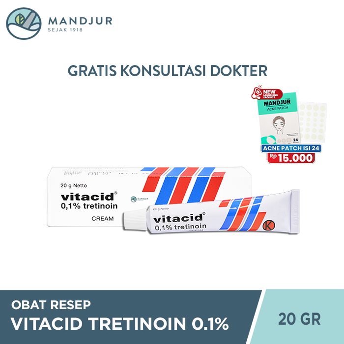 Vitacid Tretinoin Cream 0.1 %