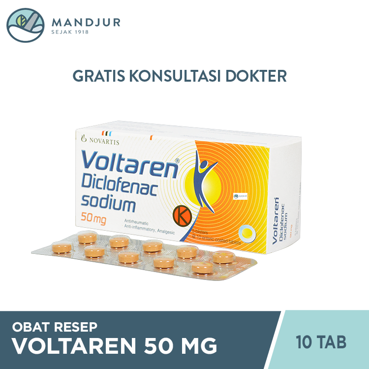 Voltaren 50 Mg 10 Tablet — Apotek Mandjur